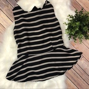 🌸3/$20 Black & Tan Stripped Peplum